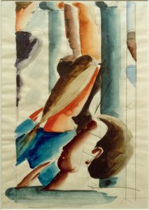 Five Figures Between Columns by Oskar Schlemmer