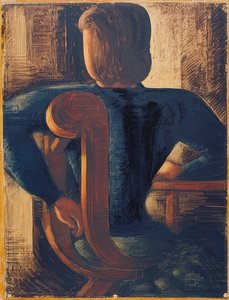 Seated Backwards at the Table. 1936