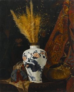Flowers in a White Vase