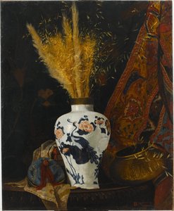 Flowers in a White Vase