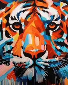 Colorful Abstract Tiger