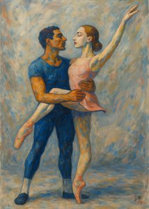 Elegant Ballet Embrace by Osvaldo Russo