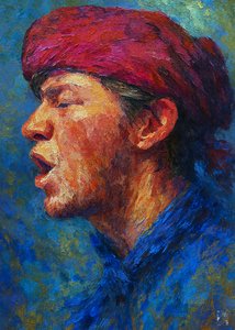 Passionate Singer Portrait by Osvaldo Russo