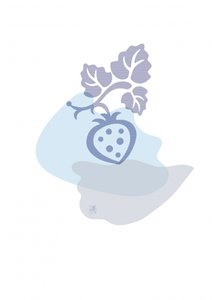 Soft Blue Strawberry