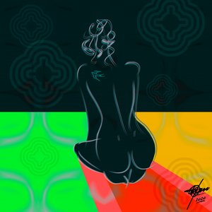 Vibrant Woman Silhouette by Osvaldo Russo