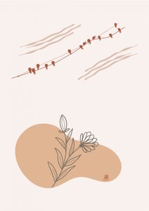 Wired Birds Botanical Harmony