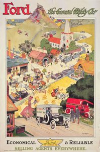 Poster advertising Ford - The General Utility Car