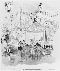 Cafe des Decadents, 16bis rue Fontaine, Paris, 1890 by Oswald Heidbrinck