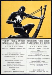 Advertising Poster for the Book Fair in Florence, April June 1928 by Oswaldo (after) Tofani
