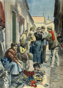 A Family of Ragpickers in Paris in 1899 (Engraving)