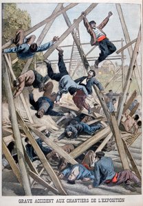 A Serious Accident on the Building Site for the Exposition Universelle, Paris, 1900, 1899