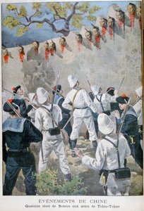 Fourteen Heads of Boxers on the Walls of Tchio-Tchao, China by Oswaldo Tofani
