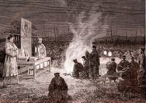 Funeral Ceremony at Sou-Tcheou, China, 1874 by Oswaldo Tofani