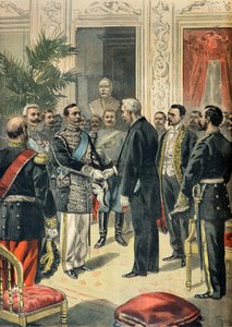 Interview between Felix Faure and the Russian Ambassador Lev Ouroussoff, Paris 1898 by Oswaldo Tofani