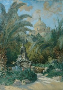 View of the Embassy in Rome: View from the Garden with the Dome on the Right by Othmar Brioschi
