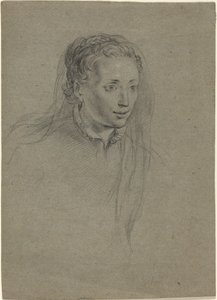 Young Woman with Braided Hair and a Veil by Ottavio Leoni
