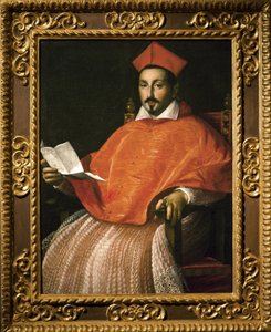 Portrait of Cardinal Scipione Borghese by Ottavio Leoni by Ottavio Mario Leoni