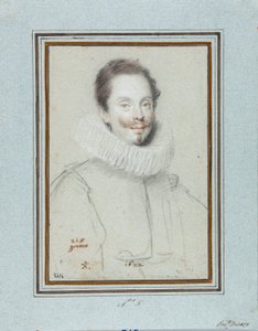 Portrait of the Marquis Paris Pinelli. Drawing by Ottavio Leoni. 17th century