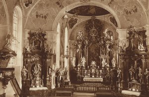 Parish Church, Oberammergau, Interior of the Church by Otto Ballerstedt