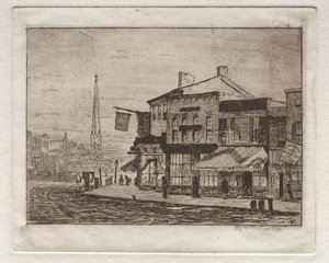 Cleveland, Woodland Avenue and Eagle Street, 1878 by Otto H. Bacher