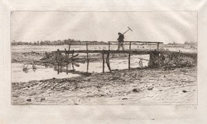 Footbridge, Worth, 1879 by Otto H. Bacher