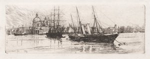 Two Boats, Venice by Otto H. Bacher