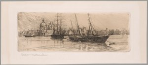 Two Boats, Venice by Otto Henry Bacher