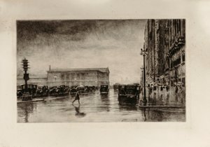 Rainy Day, Michigan Avenue by Otto J. Schneider