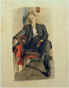 Portrait of a Young Man, Sitting by Otto Meyer Amden