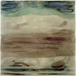 Study for Star Landscape with Mountain Peak