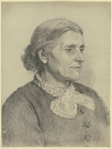 Portrait of an Older Lady Facing Right by Otto Scholderer