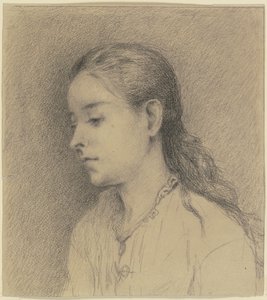 Young Girl in Profile Facing Left