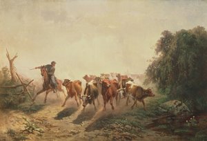 Union Drover with Cattle for the Army