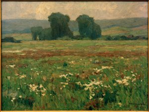 Poplars in Blooming Meadow by Otto Ubbelohde