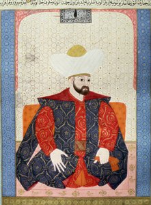 Ottoman Empire: Portrait of Ottoman Sultan Murad I (1326-1389). Miniature from the manuscript 