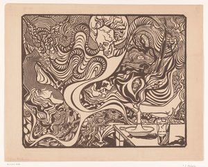 Untitled (Symbolist Hallucinatory Scene) by P.C. Hamburg (possibly)