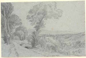 Italian Mountain Landscape with View Towards 