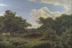 Oak Trees in Nordskoven near Jægerspris, Zealand by P.C. Skovgaard