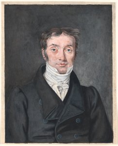 Portrait of Schoolteacher Hans Jensen Visby (1777-1870), from Aagerup, Ramløse Parish by P.C. Skovgaard