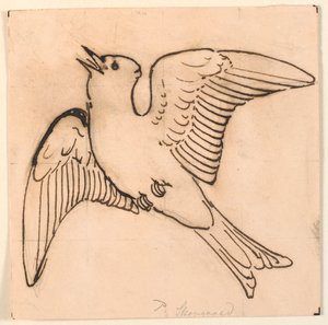 Singing Lark. Decorative Draft