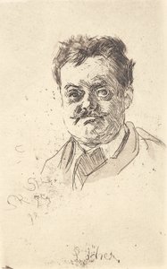 Portrait of Carl Locher, Full Face by Peder Severin Krøyer