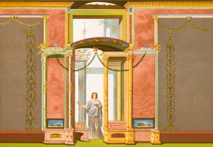 Pompeian wall decoration by P. Sellier