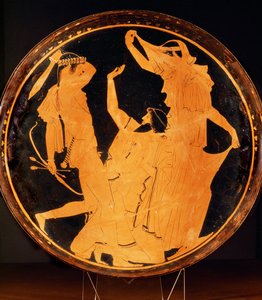 Apollo killing Tityos