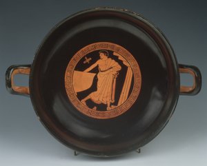 Red figure Kylix, 490-480 BC by Painter of the Paris Gigantomachy