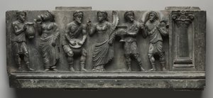 Bacchanalian Relief, Pakistan, Gandhara, Buner area, early Kushan Period (AD 1-320)
