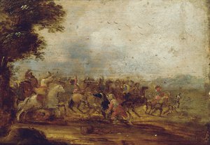 A cavalry engagement