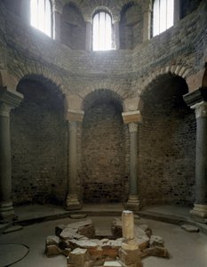 View of the interior of the baptistery, 5th century