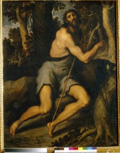 Saint John The Baptist In The Wilderness by Palma Il  Giovane