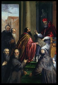 Pope Paul IV Handing over a Statute by Palma Il Giovane