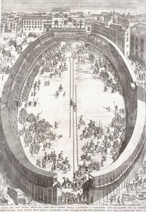 A Large Folding Plate of the Great Theatre by Paolo Amato